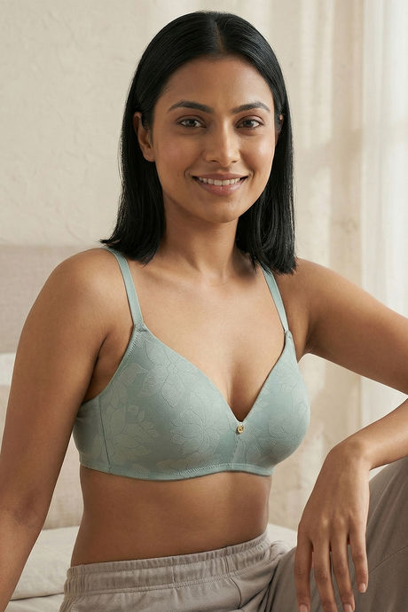 Zivame Padded Non Wired 3/4th Coverage Tshirt Bra - Mint Green — image 5